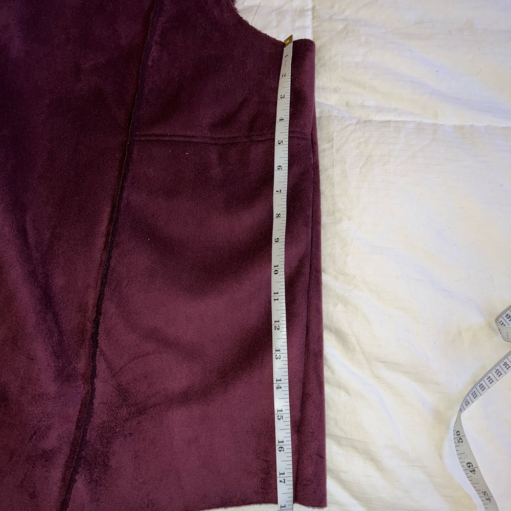 Faux Shearling and Faux Suede XL Burgandy Vest. EUC! Nordstrom Rack - Picture 7 of 13
